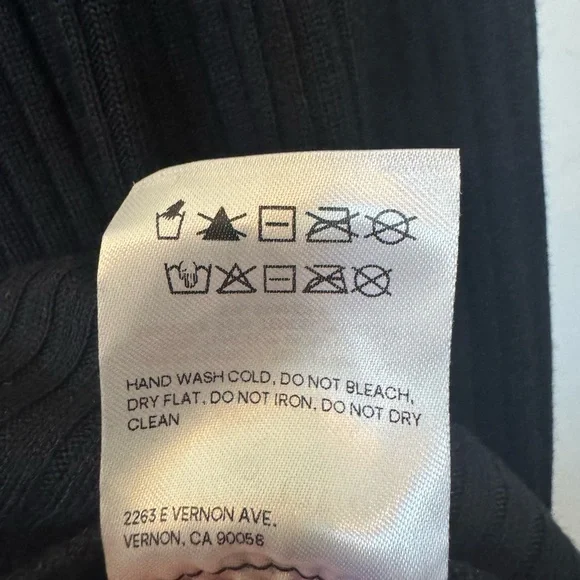 Reformation Brant Dress ribbed bodycon midi 90s black soft stretch size M - Picture 6 of 8